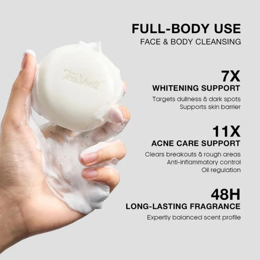 Teashell Niacinamide Skin Brightening Soap – 3D Glow & Tone Care